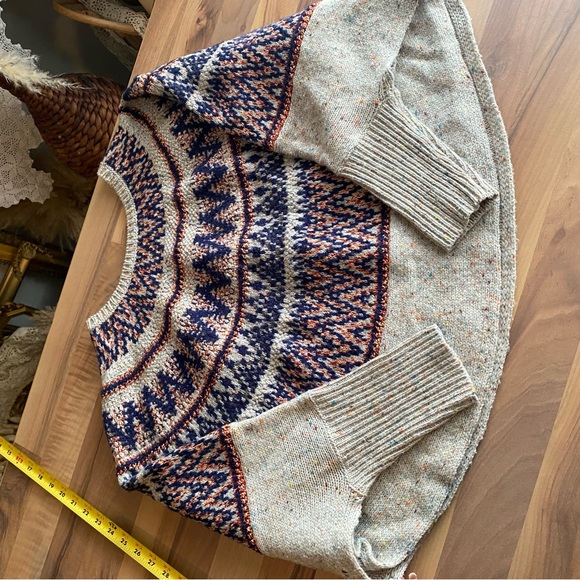 Anthropologie Sleeping on SnowFair Isle Cape Sweater - Picture 9 of 9